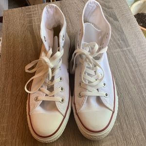 Hi-top White Converse